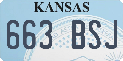 KS license plate 663BSJ