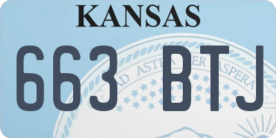 KS license plate 663BTJ
