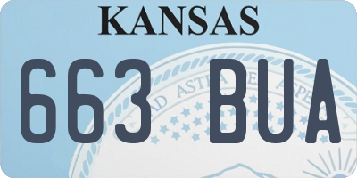 KS license plate 663BUA