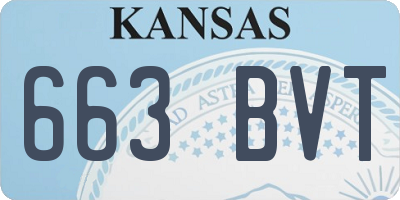 KS license plate 663BVT