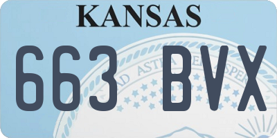 KS license plate 663BVX
