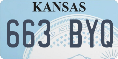 KS license plate 663BYQ