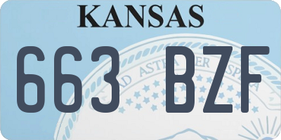 KS license plate 663BZF