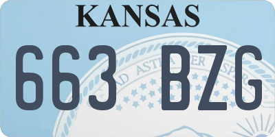 KS license plate 663BZG