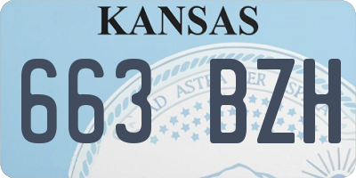 KS license plate 663BZH