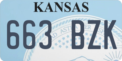 KS license plate 663BZK