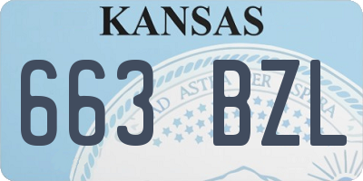 KS license plate 663BZL