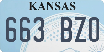 KS license plate 663BZO