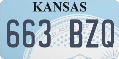 KS license plate 663BZQ