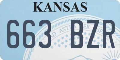 KS license plate 663BZR
