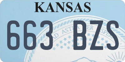 KS license plate 663BZS