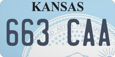 KS license plate 663CAA