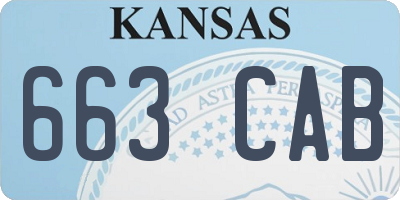 KS license plate 663CAB