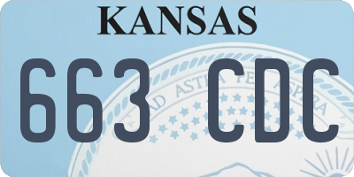 KS license plate 663CDC