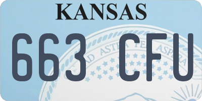 KS license plate 663CFU