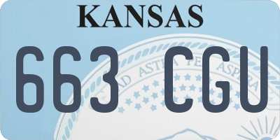 KS license plate 663CGU