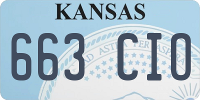 KS license plate 663CIO