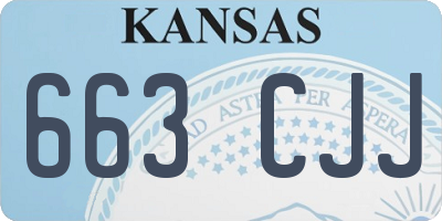 KS license plate 663CJJ