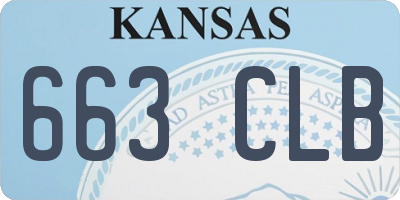 KS license plate 663CLB