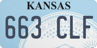 KS license plate 663CLF