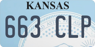 KS license plate 663CLP