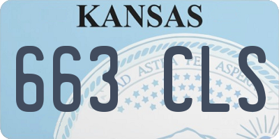 KS license plate 663CLS