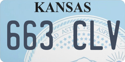 KS license plate 663CLV