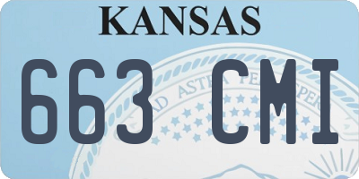 KS license plate 663CMI