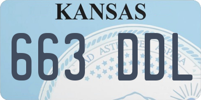 KS license plate 663DDL