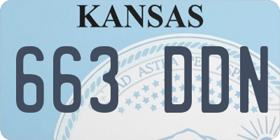 KS license plate 663DDN