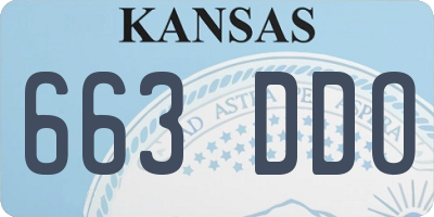 KS license plate 663DDO