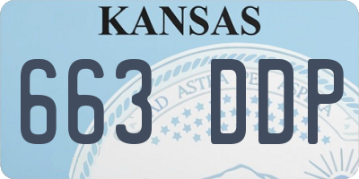 KS license plate 663DDP