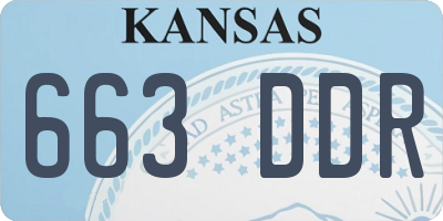 KS license plate 663DDR