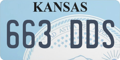 KS license plate 663DDS