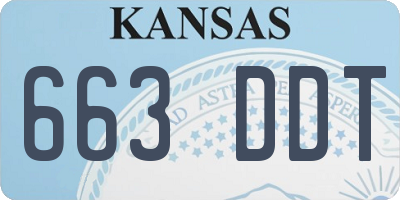 KS license plate 663DDT