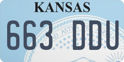 KS license plate 663DDU