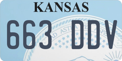 KS license plate 663DDV