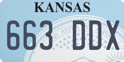 KS license plate 663DDX