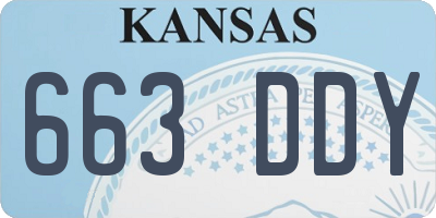 KS license plate 663DDY