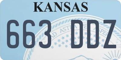 KS license plate 663DDZ