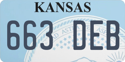 KS license plate 663DEB