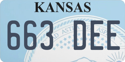 KS license plate 663DEE