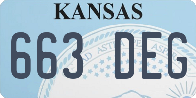 KS license plate 663DEG