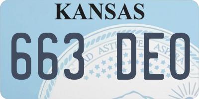 KS license plate 663DEO