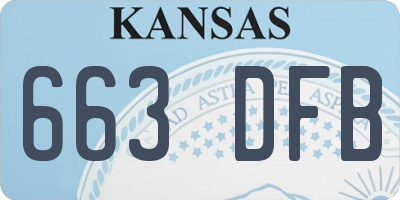 KS license plate 663DFB