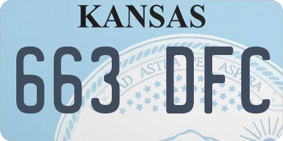 KS license plate 663DFC
