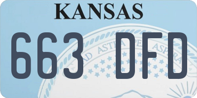 KS license plate 663DFD