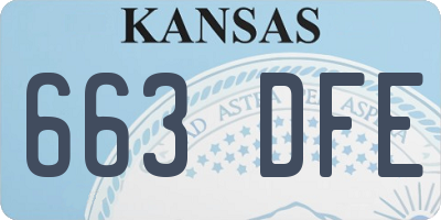 KS license plate 663DFE