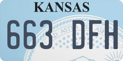 KS license plate 663DFH