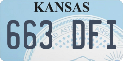 KS license plate 663DFI